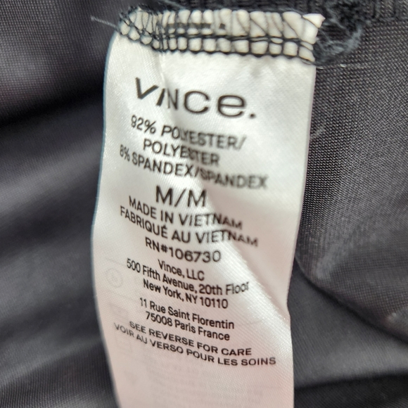 Vince Square Neck Black Velour Long Sleeve Top Womens Size Medium - Picture 9 of 12